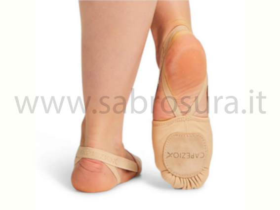 Capezio H064W Hanami Pirouette tela elasticizzata nudo
