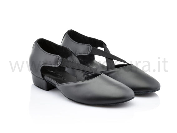 DL5212 "Insegnante" pelle nera tacco 2,5 cm
