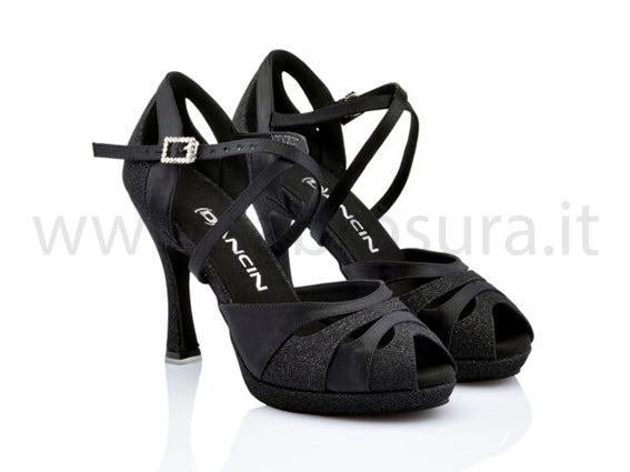 DLZ73 plateau gitter e raso nero tacco 10 cm