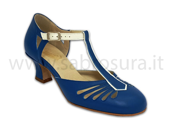 LL2214 pelle avio e bianco tacco 5 cm