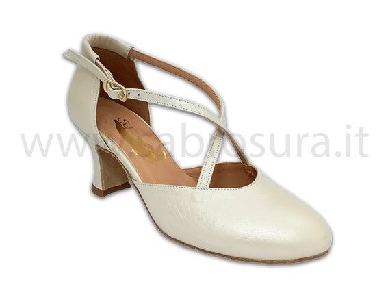 TL01 "Cuccarini" nappa perla tacco 5 cm