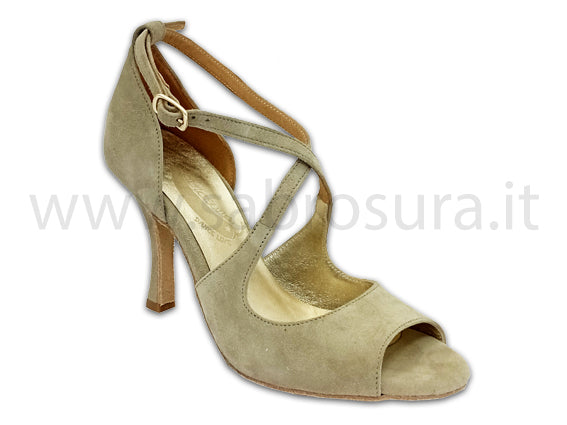 TL137 camoscio toupè tacco 9 cm