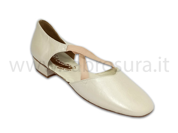 TLIns02 "Insegnante" nappa perla tacco 2 cm