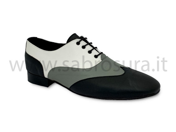 TMAN17C nappa bianca, grigia e nera tacco 2 cm