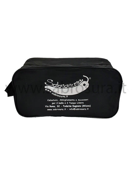 Borsa porta scarpe con cerniera nera
