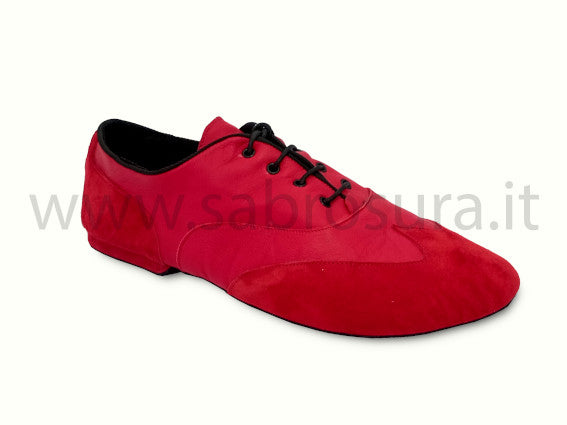 Jazz Mambo nappa e camoscio rosso tacco 1 cm