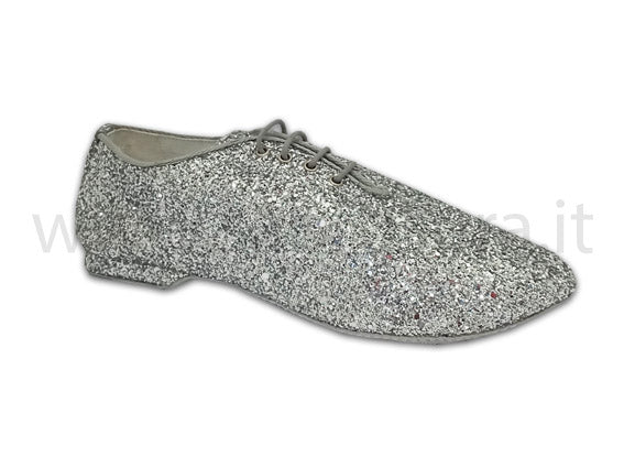 Jazz glitter argento tacco 1 cm