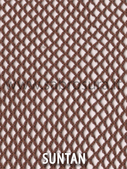 RL collant a rete professionale con anello e strass riga suntan