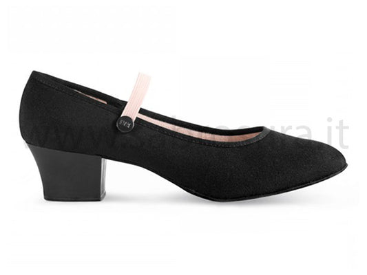 Bloch S0325LU Tempo carattere tela nera tacco 4 cm