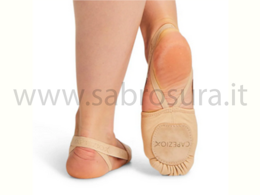 Capezio H064W Hanami Pirouette tela elasticizzata nudo