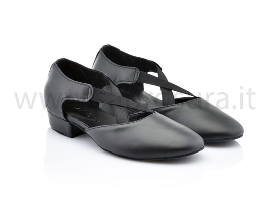 DL5212 "Insegnante" pelle nera tacco 2,5 cm