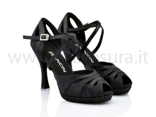 DLZ73 plateau gitter e raso nero tacco 10 cm