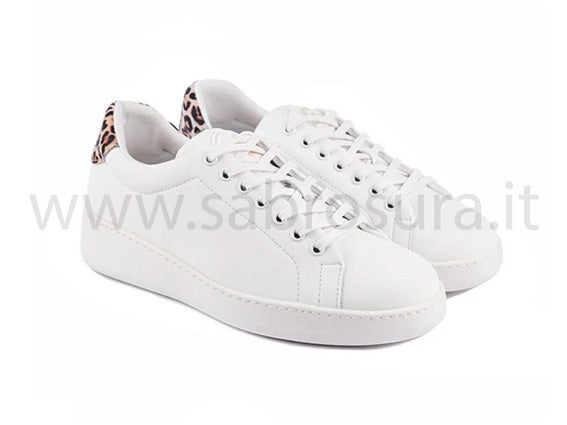 Groovies Mumbai pelle bianca e leopard
