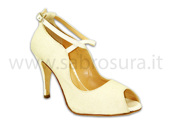HL949 glitter bianco tacco 9 cm