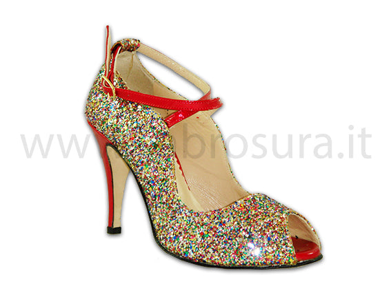 HL949 glitter multi tacco 9 cm