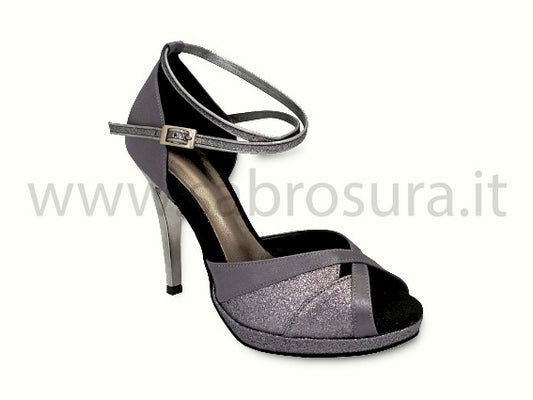 LL409 plateau raso e glitter CDF tacco 11 cm