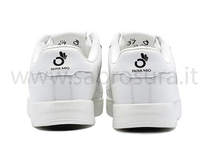 PANA MIO LEATHER white low top