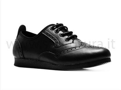 Rumpf Sammy R1611 pelle nera suola zeppa 1 cm