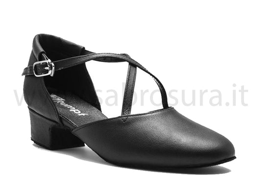 RL2021 pelle nera tacco 3 cm