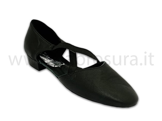 TLIns02 "Insegnante" nappa nera tacco 2 cm