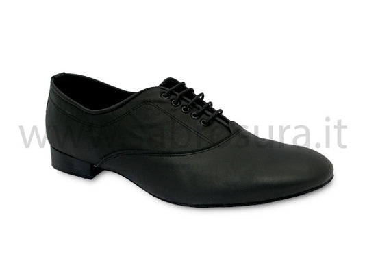 TMAN07 nappa nera tacco 2 cm
