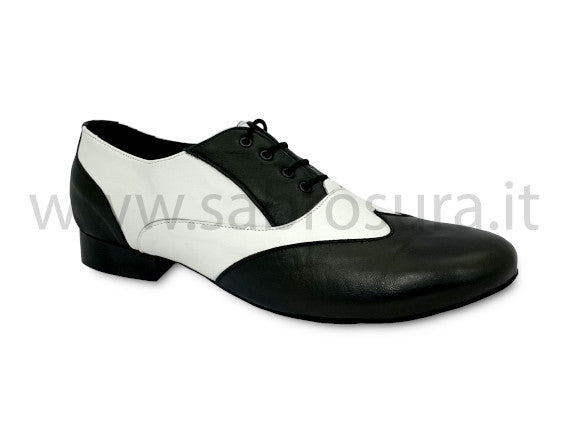 TMAN23 nappa banca e nera tacco 2 cm