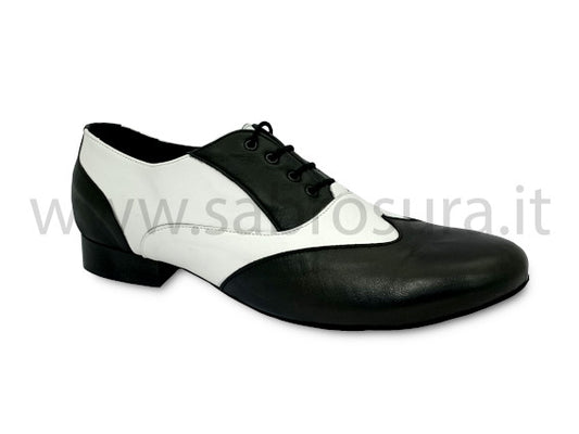 TMAN23 nappa banca e nera tacco 2 cm