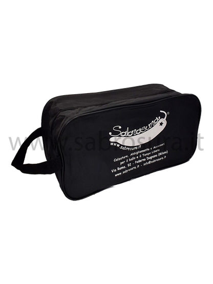 Borsa porta scarpe con cerniera nera