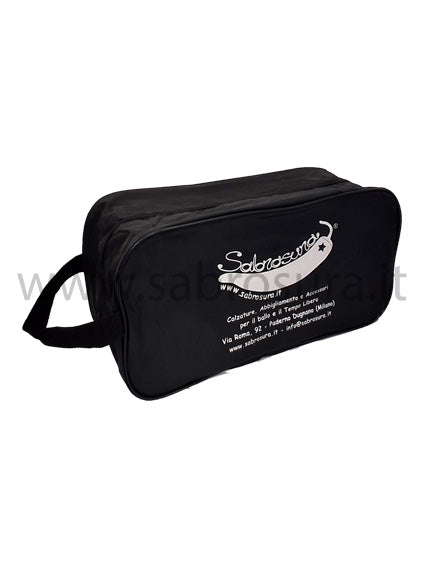 Borsa porta scarpe con cerniera nera