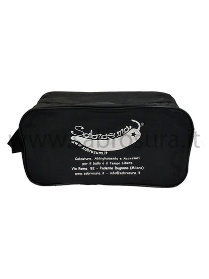 Borsa porta scarpe con cerniera nera