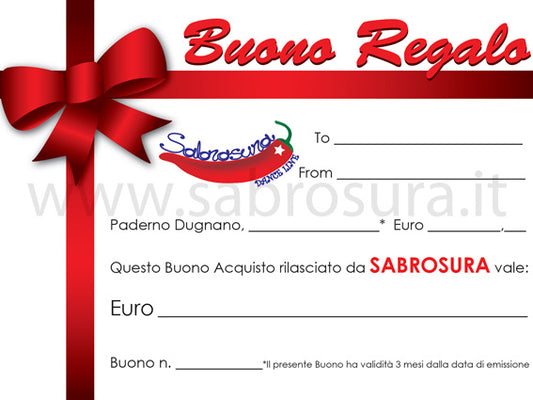 1 Buono Regalo Sabrosura