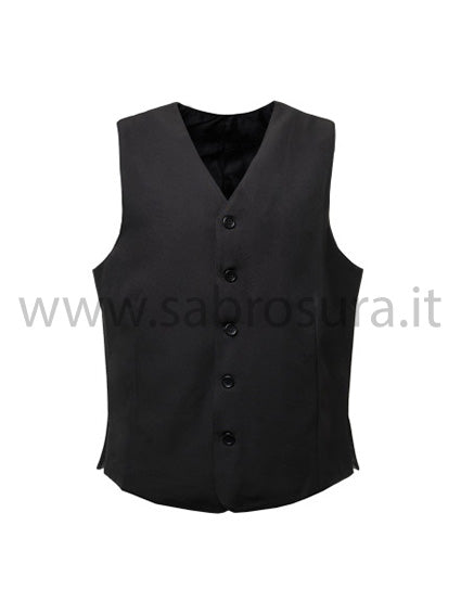 Gilet con spacchetti laterali nero