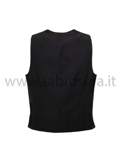Gilet con spacchetti laterali nero