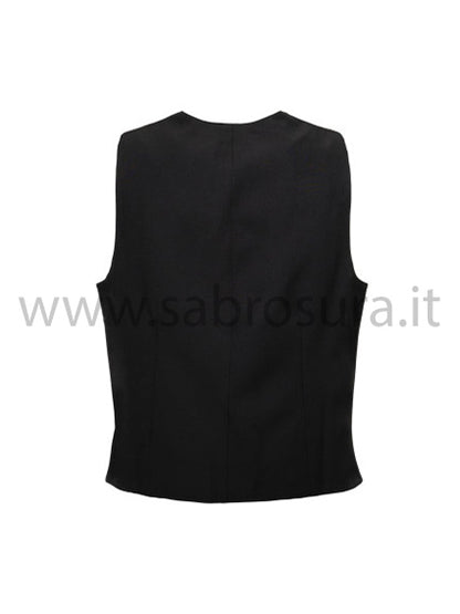 Gilet con spacchetti laterali nero