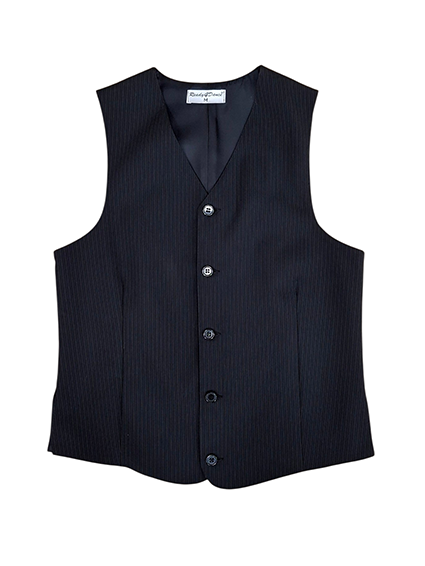 Gilet con spacchetti laterali gessato