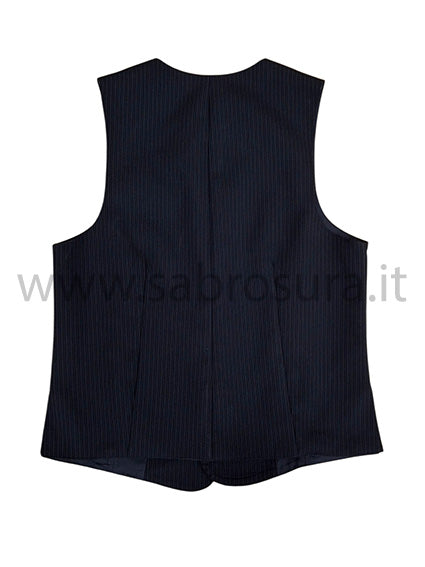 Gilet con spacchetti laterali gessato