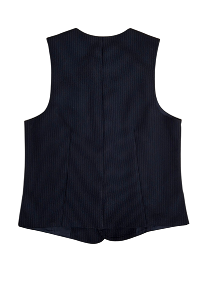 Gilet con spacchetti laterali gessato