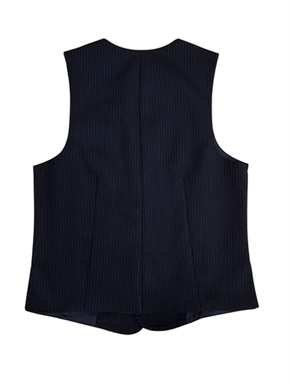Gilet con spacchetti laterali gessato