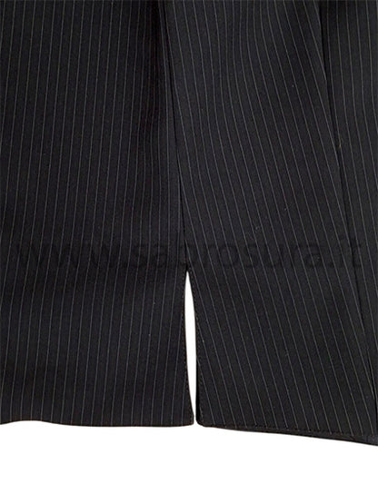 Gilet con spacchetti laterali gessato