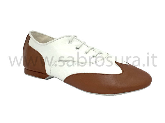 Jazz Mambo nappa bianca e marrone tacco 1 cm