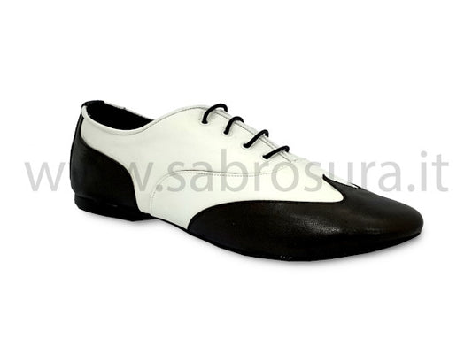 Jazz Mambo nappa bianca e nera tacco 1 cm
