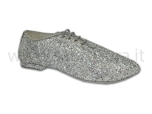 Jazz glitter argento tacco 1 cm