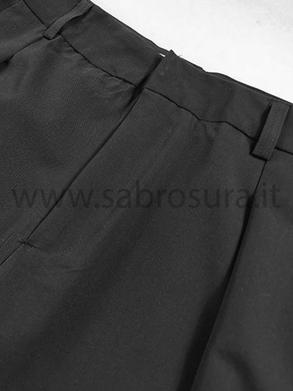 Pantalone pinces nero wide leg